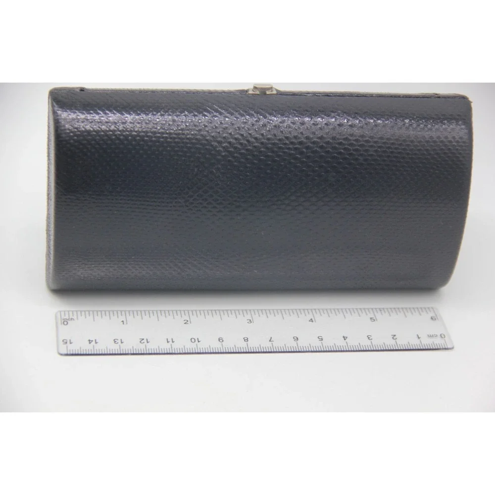 Mary Norton Evening Snakeskin Black Clutch Bag Purse Silver Chain EUC Retro Glam